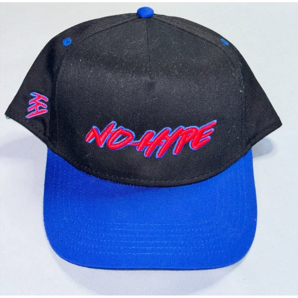 No Hype Snapback Hat Mens OSFM Black Blue Excellent Embroidered EST 2020 Cap